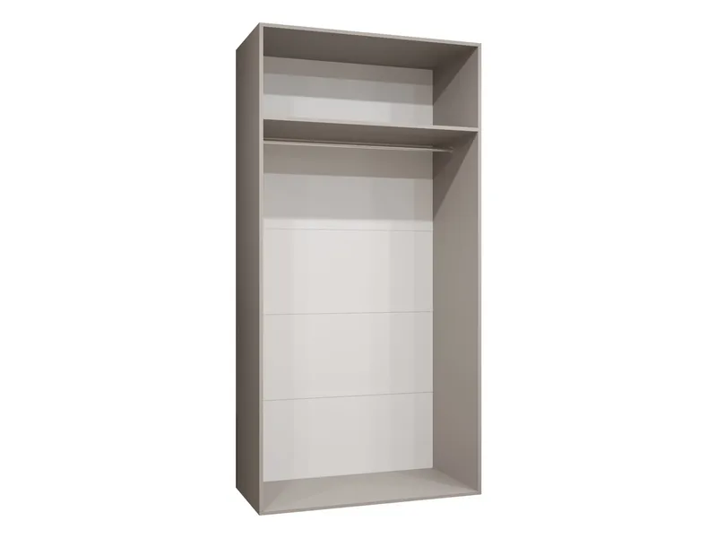 Milias Garderob med spegel 100x202 cm - Guld/svart - Förvaring - Klädförvaring - Garderob & garderobssystem