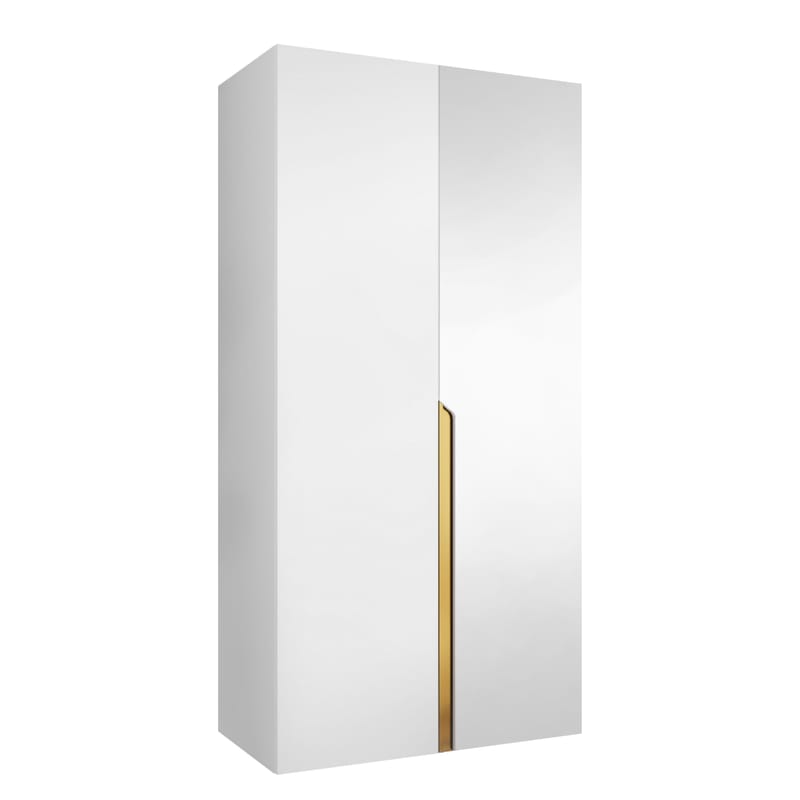 Milias Garderob med spegel 100x202 cm - vit - Förvaring - Klädförvaring - Garderob & garderobssystem