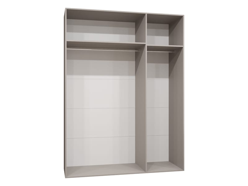 Milias Garderob med spegel 150x202 cm - beige / svart - Förvaring - Klädförvaring - Garderob & garderobssystem