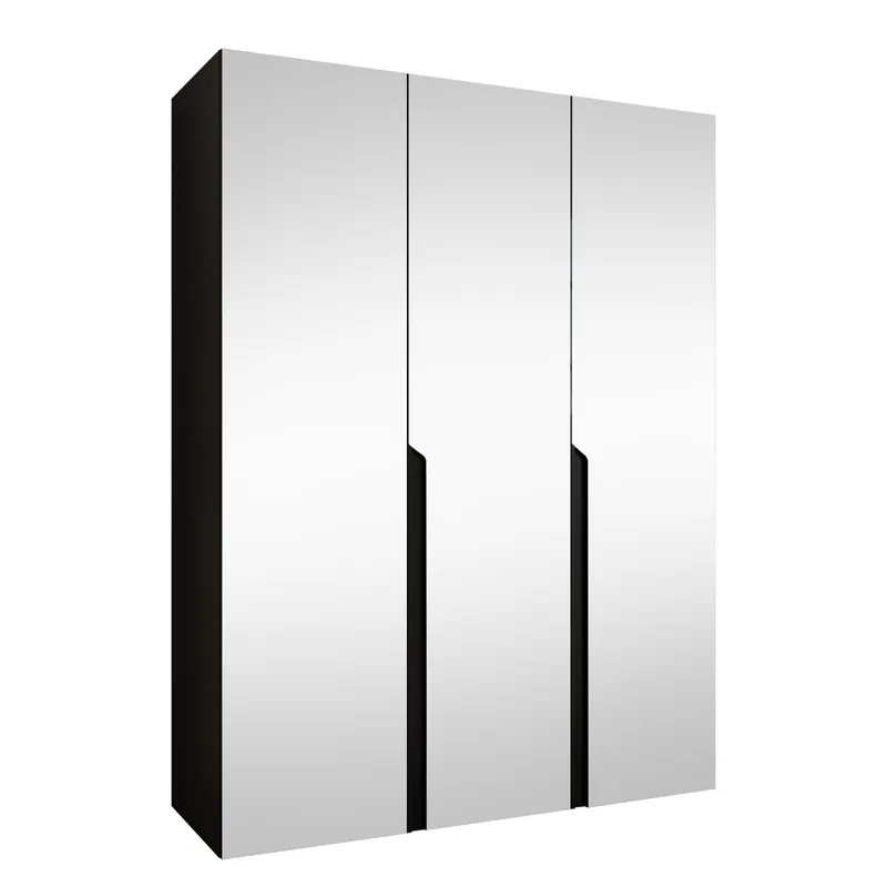 Milias Garderob med spegel 150x202 cm - svart - Förvaring - Klädförvaring - Garderob & garderobssystem