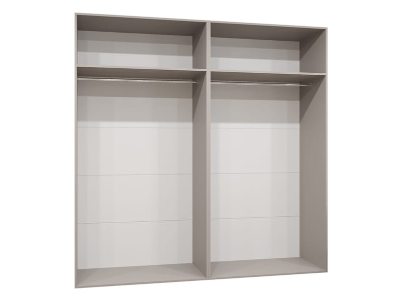 Milias Garderob med spegel 200x202 cm - Brun/svart - Förvaring - Klädförvaring - Garderob & garderobssystem