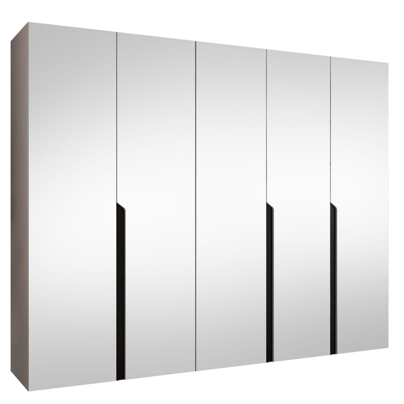 Milias Garderob med spegel 250x202 cm, beige