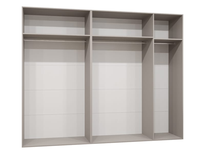 Milias Garderob med spegel 250x202 cm - Brun/svart - Förvaring - Klädförvaring - Garderob & garderobssystem