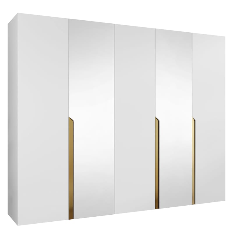 Milias Garderob med spegel 250x202 cm - vit - Förvaring - Klädförvaring - Garderob & garderobssystem