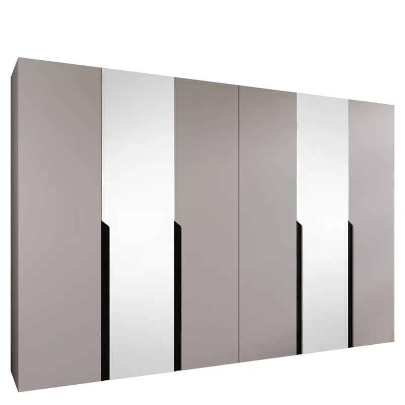 Milias Garderob med spegel 300x202 cm - beige - Förvaring - Klädförvaring - Garderob & garderobssystem