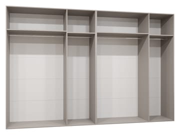 Milias Garderob med spegel 300x202 cm - Brun/guld - Förvaring - Klädförvaring - Garderob & garderobssystem