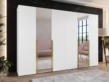 Milias Garderob med spegel 300x202 cm - vit - Förvaring - Klädförvaring - Garderob & garderobssystem