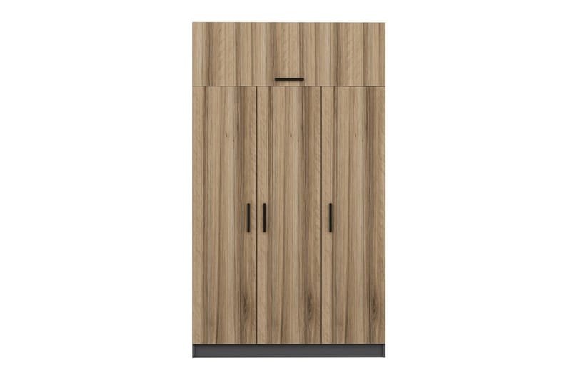 Minar Garderob 135 cm - Brun/Grå - Förvaring - Klädförvaring - Garderob & garderobssystem