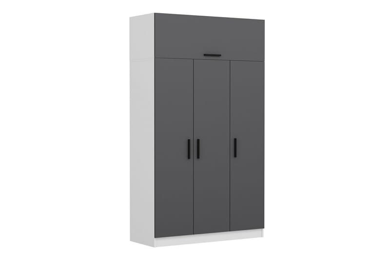 Minar Garderob 135 cm - Grå/Vit - Förvaring - Klädförvaring - Garderob & garderobssystem