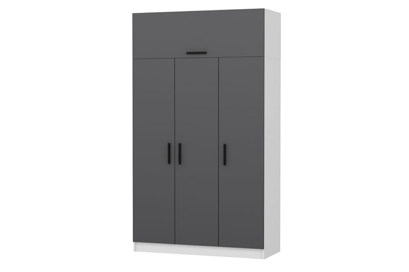 Minar Garderob 135 cm - Grå/Vit - Förvaring - Klädförvaring - Garderob & garderobssystem