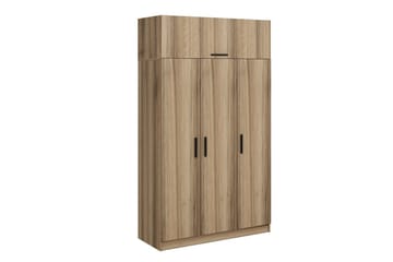 Minar Garderob 135 cm i Mörkt Trä - Brun - Förvaring - Klädförvaring - Garderob & garderobssystem