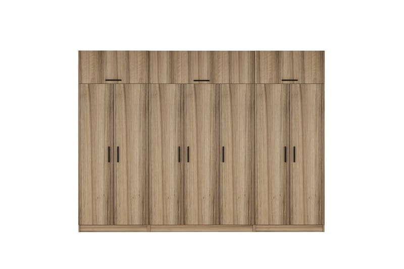 Minar Garderob 315x235 cm - Valnöt - Förvaring - Klädförvaring - Garderob & garderobssystem
