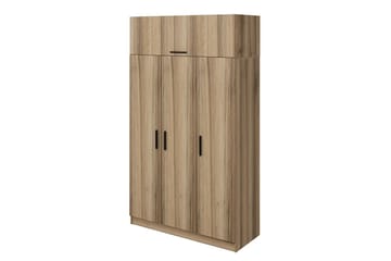 Minar Rektangulär Garderob 135 cm i Mörkt Trä - Brun - Förvaring - Klädförvaring - Garderob & garderobssystem