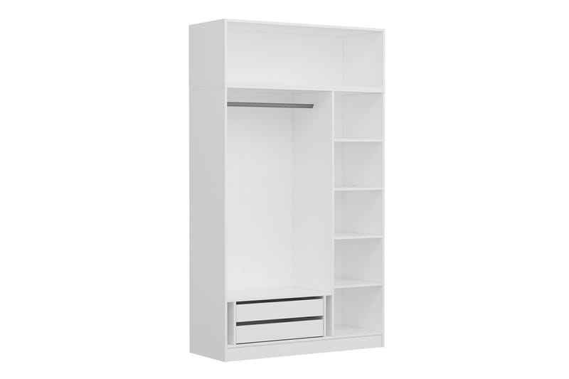 Minar Rektangulär Garderob 135 cm i Trä - Vit - Förvaring - Klädförvaring - Garderob & garderobssystem