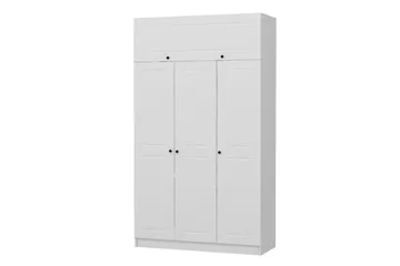 Minar Rektangulär Garderob 135 cm i Trä - Vit - Förvaring - Klädförvaring - Garderob & garderobssystem
