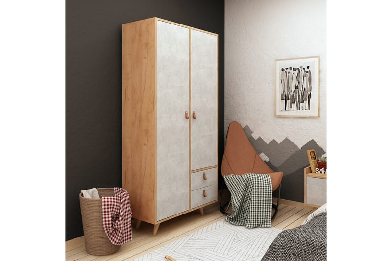 Mod Design Garderob i Sten och Trä - Brun|Grå - Förvaring - Klädförvaring - Garderob & garderobssystem