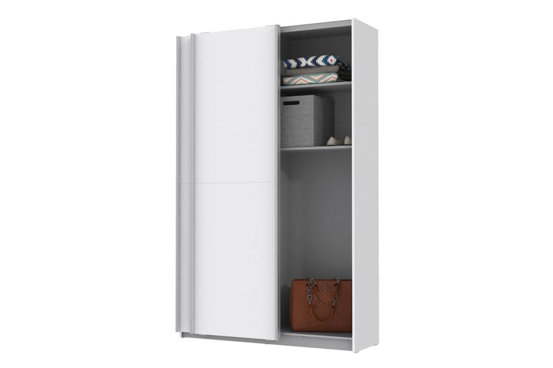 Molgaard Garderob 120x191 cm - Vit - Förvaring - Klädförvaring - Garderob & garderobssystem