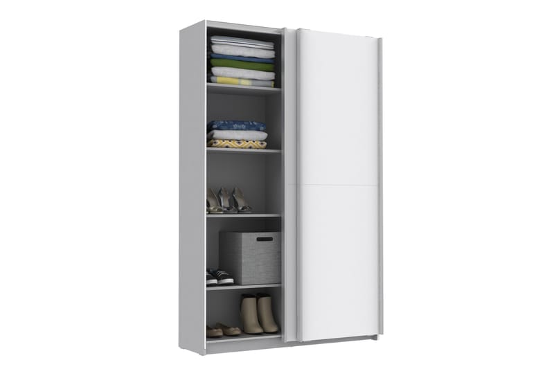 Molgaard Garderob 120x191 cm - Vit - Förvaring - Klädförvaring - Garderob & garderobssystem