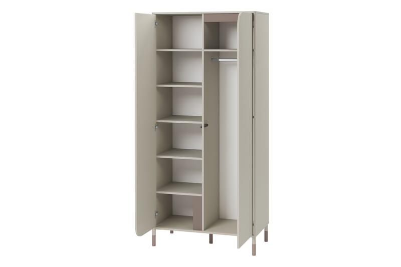 Monfort Garderob 92x201 cm - Beige - Förvaring - Klädförvaring - Garderob & garderobssystem