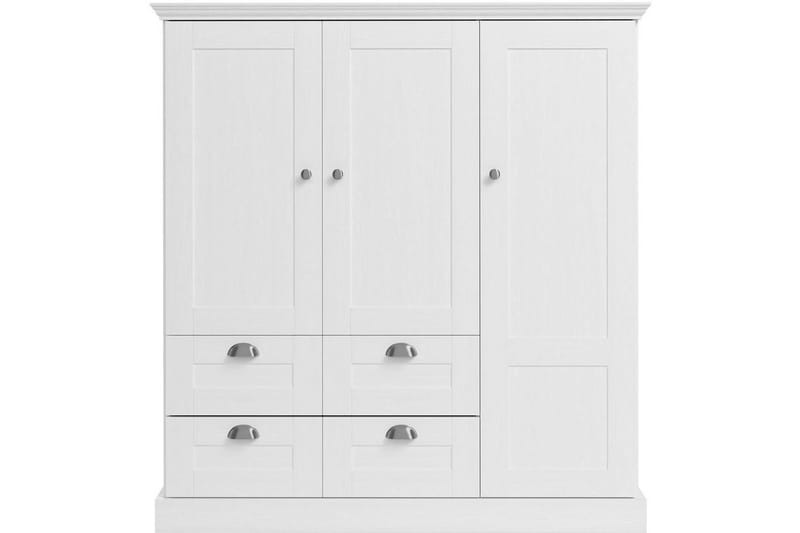 Motala Garderob 122x130 cm - Vit - Förvaring - Klädförvaring - Garderob & garderobssystem