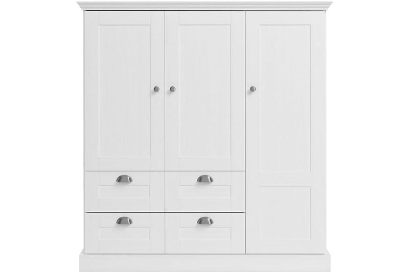 Motala Garderob 122x130 cm - Vit - Förvaring - Klädförvaring - Garderob & garderobssystem