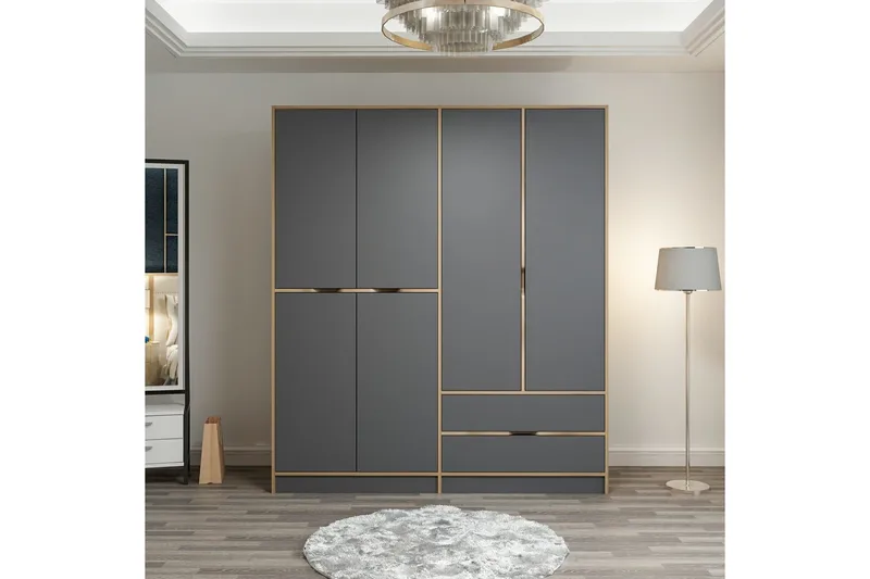 Munna Garderob 180 cm, Grå