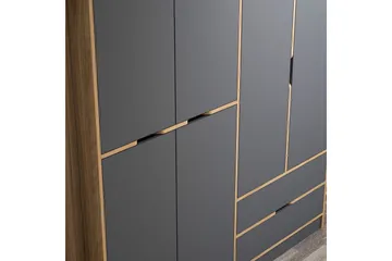 Munna Garderob 180 cm - Grå - Förvaring - Klädförvaring - Garderob & garderobssystem