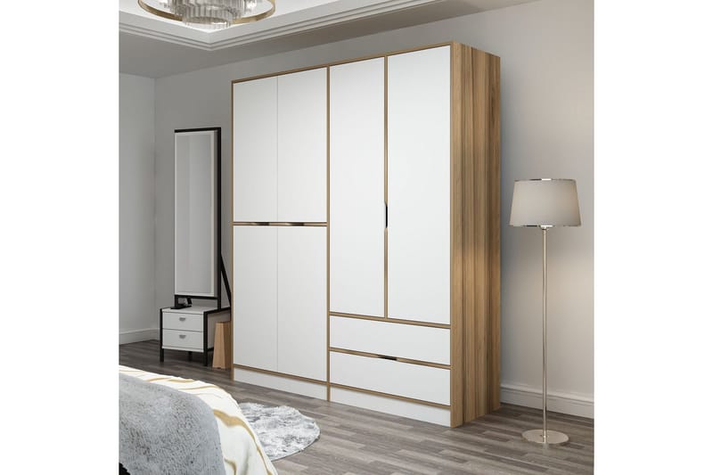 Munna Garderob 180 cm - Vit - Förvaring - Klädförvaring - Garderob & garderobssystem