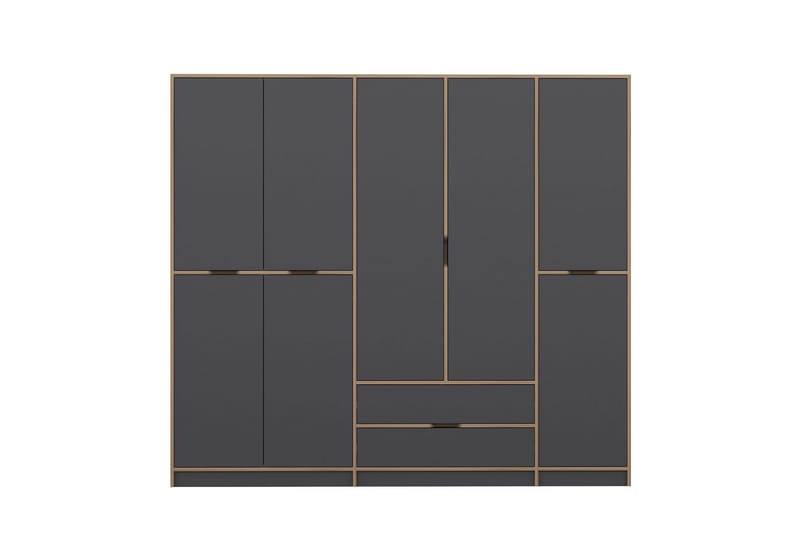 Munna Garderob 232x208 cm - Antracit - Förvaring - Klädförvaring - Garderob & garderobssystem