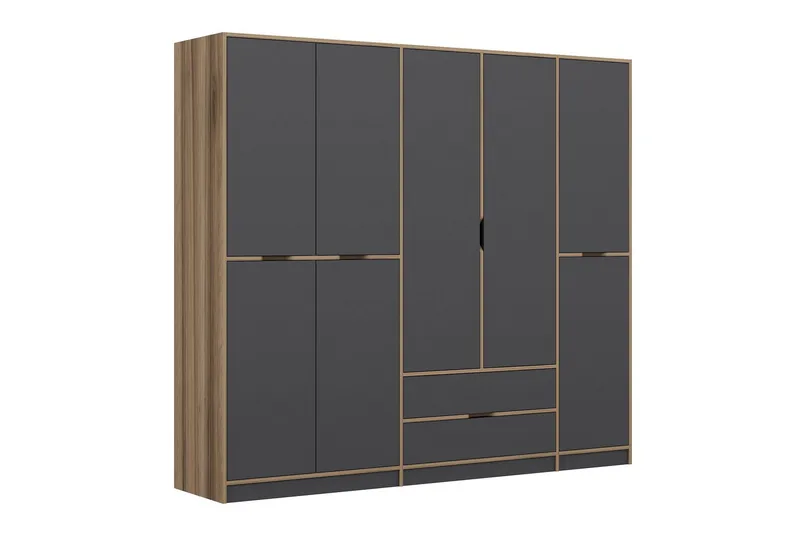 Munna Garderob 232x208 cm, Antracit