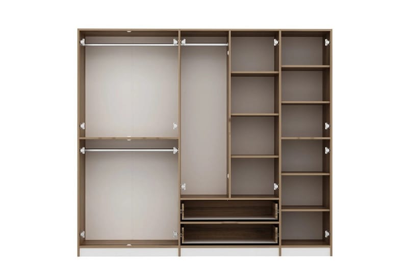 Munna Garderob 232x208 cm - Vit - Förvaring - Klädförvaring - Garderob & garderobssystem