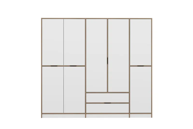 Munna Garderob 232x208 cm - Vit - Förvaring - Klädförvaring - Garderob & garderobssystem