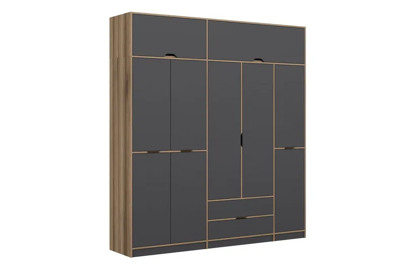 Munna Garderob 232x253 cm, Antracit