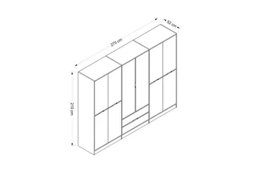 Munna Garderob 270 cm - Antracit - Förvaring - Klädförvaring - Garderob & garderobssystem