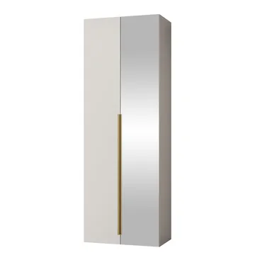 Myren Garderob med spegel 70 cm - beige - Förvaring - Klädförvaring - Garderob & garderobssystem