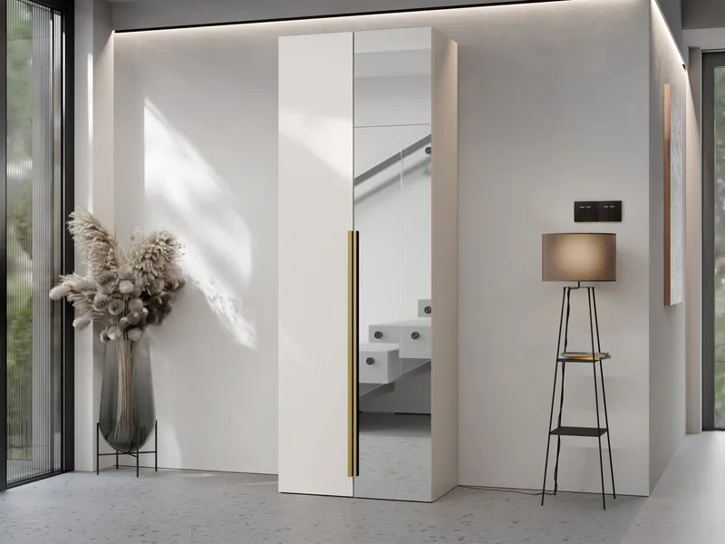 Myren Garderob med spegel 70 cm - beige - Förvaring - Klädförvaring - Garderob & garderobssystem