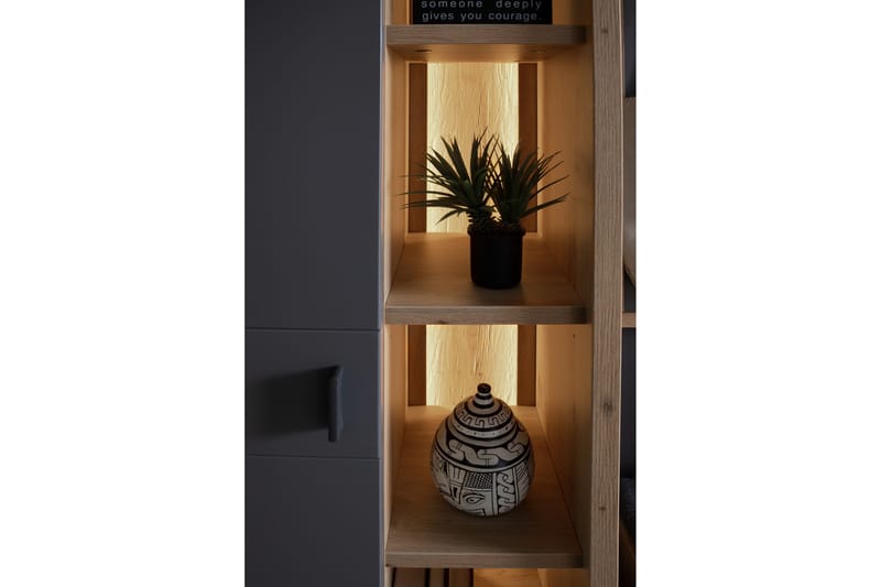 Nacimento garderob 37x76 cm - Grå/Natur - Förvaring - Klädförvaring - Garderob & garderobssystem