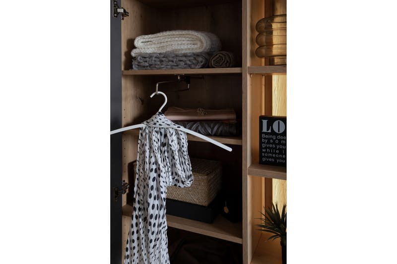 Nacimento garderob 37x76 cm - Grå/Natur - Garderob & garderobssystem - Klädskåp & fristående garderob