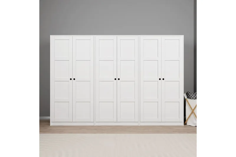 Nagouri Garderob 280x190 cm, Vit