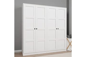 Nagouri Garderob med Lådor 188x190 cm i Trä - Vit - Förvaring - Klädförvaring - Garderob & garderobssystem