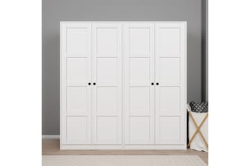Nagouri Garderob med Lådor 188x190 cm i Trä - Vit - Förvaring - Klädförvaring - Garderob & garderobssystem