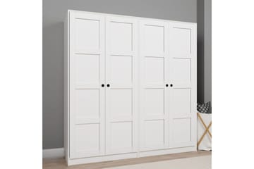 Nagouri Garderob med Lådor 188x190 cm i Trä - Vit - Förvaring - Klädförvaring - Garderob & garderobssystem