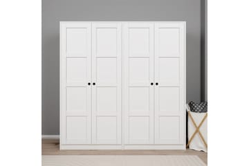 Nagouri Garderob med Lådor 188x190 cm i Trä - Vit - Förvaring - Klädförvaring - Garderob & garderobssystem