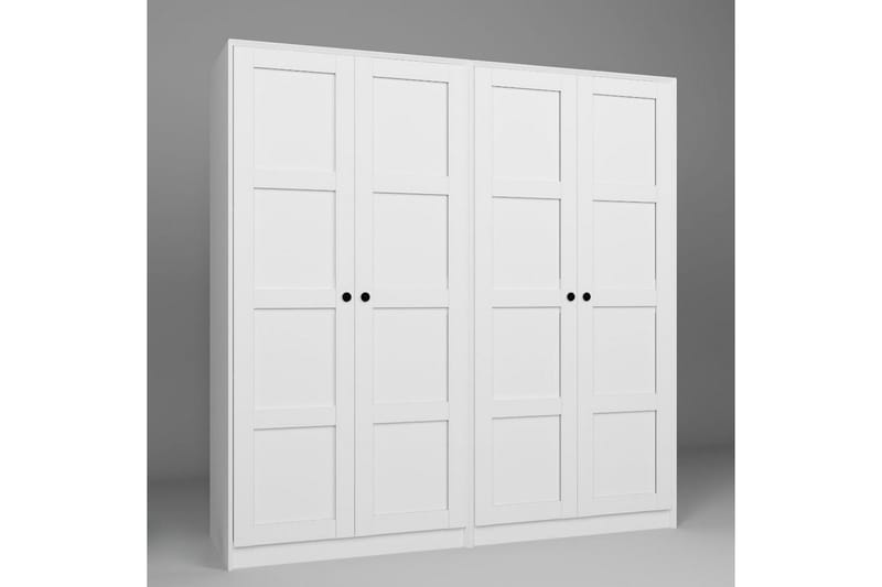 Nagouri Garderob med Lådor 188x190 cm i Trä - Vit - Förvaring - Klädförvaring - Garderob & garderobssystem