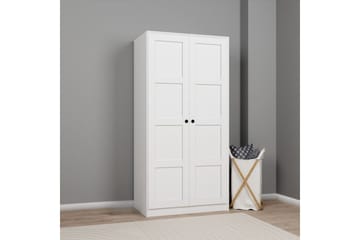 Nagouri Garderob med Lådor 94x190 cm i Trä - Vit - Förvaring - Klädförvaring - Garderob & garderobssystem