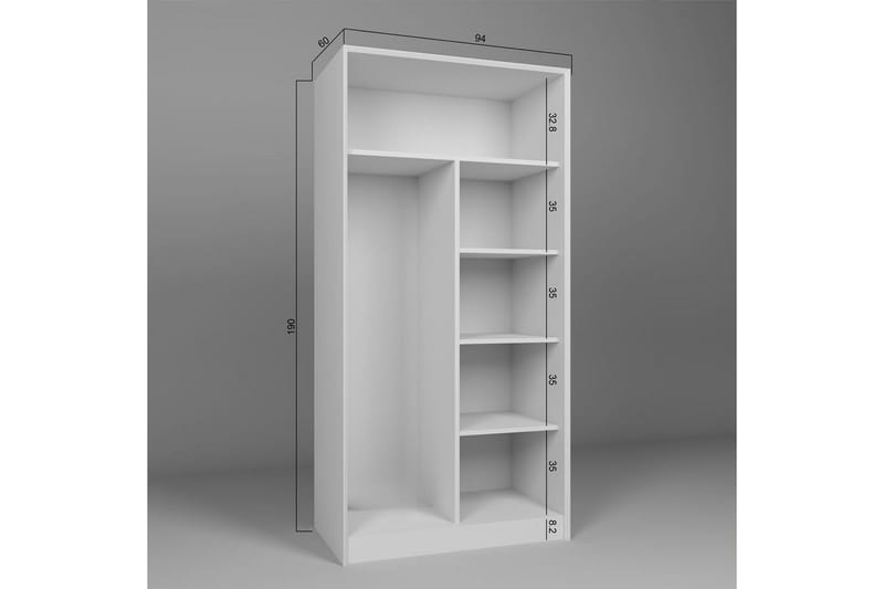 Nagouri Garderob till Hall 94x190 cm i Målat Trä - Vit - Förvaring - Klädförvaring - Garderob & garderobssystem