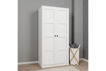 Nagouri Garderob till Hall 94x190 cm i Målat Trä - Vit - Förvaring - Klädförvaring - Garderob & garderobssystem