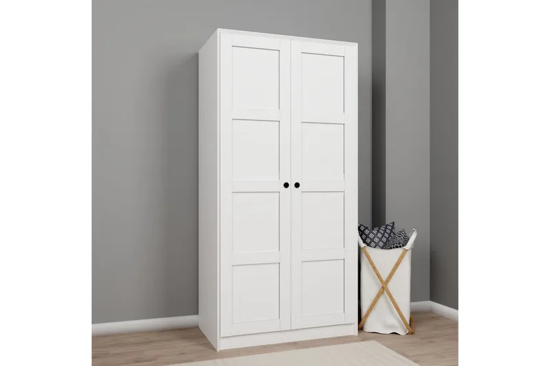 Nagouri Garderob till Hall 94x190 cm i Målat Trä - Vit - Förvaring - Klädförvaring - Garderob & garderobssystem