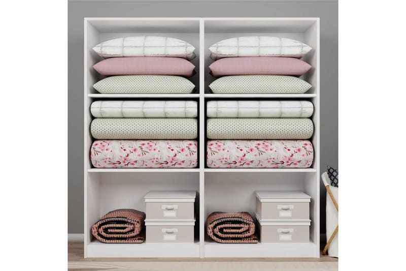 Nagouri Garderobsskåp 188x190 cm - Vit - Förvaring - Klädförvaring - Garderob & garderobssystem - Klädskåp & fristående garderob