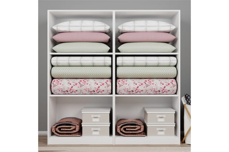 Nagouri Garderobsskåp 188x190 cm - Vit - Förvaring - Klädförvaring - Garderob & garderobssystem - Klädskåp & fristående garderob